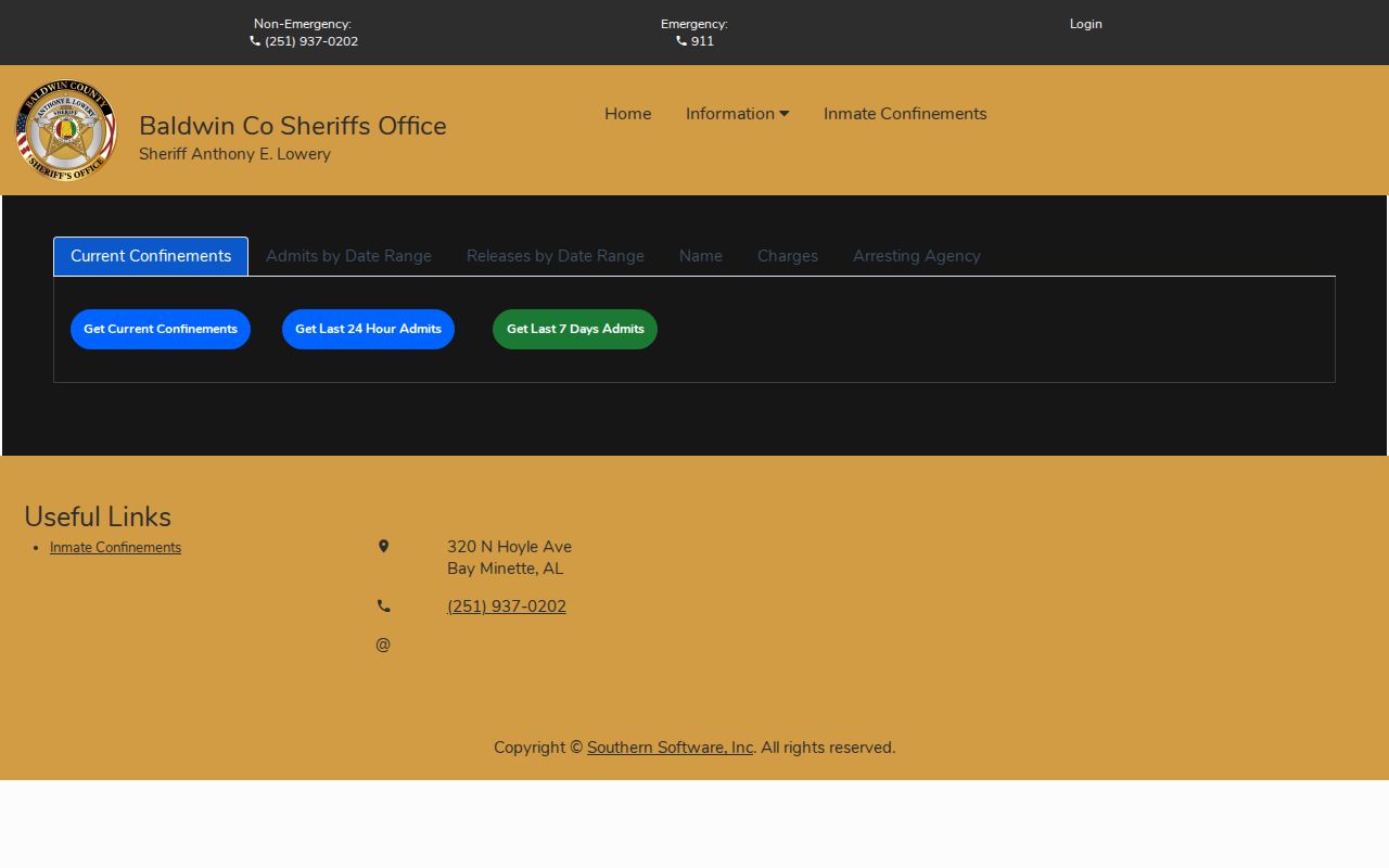 Baldwin County released inmates Citizen Connect release search portal